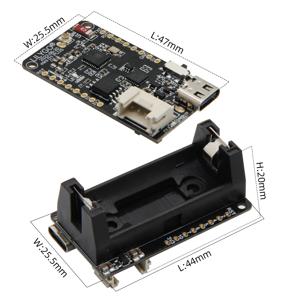 LILYGO® TTGO T-OI Plus ESP32-C - Esp32 Battery Holder Lipo review and price