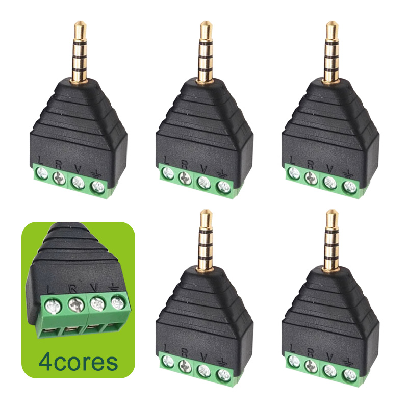 5/20/100PCS  3.5mm Stereo 4 Po - Screw Terminal Block review and price
