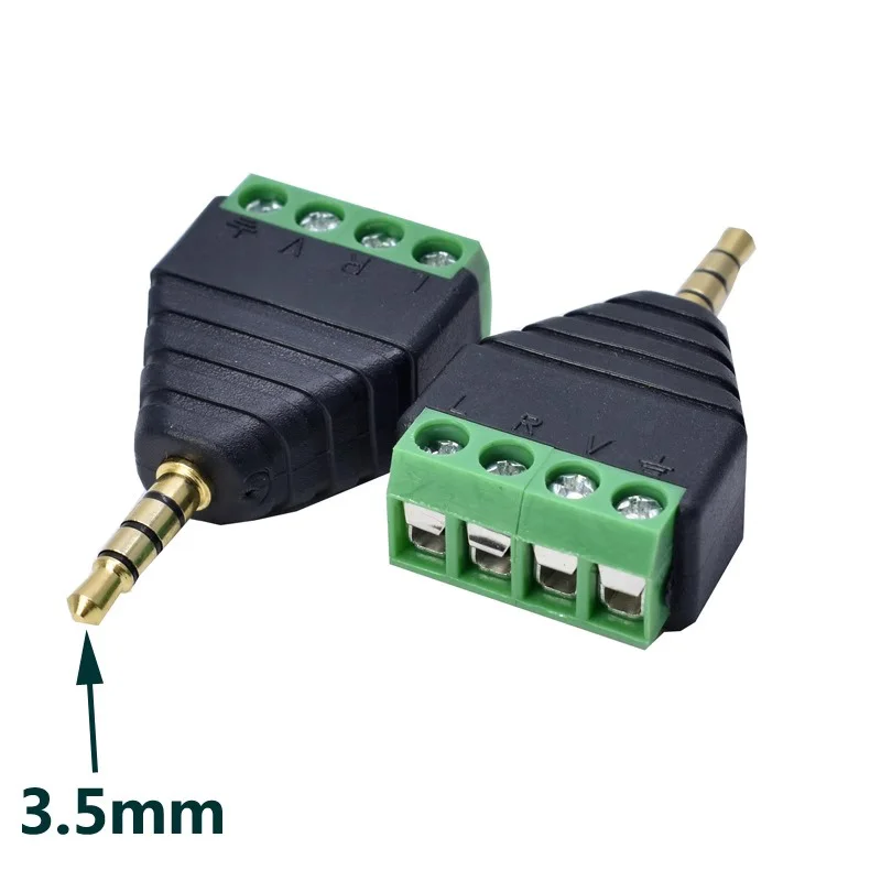 5/20/100PCS  3.5mm Stereo 4 Po - Screw Terminal Block review and price
