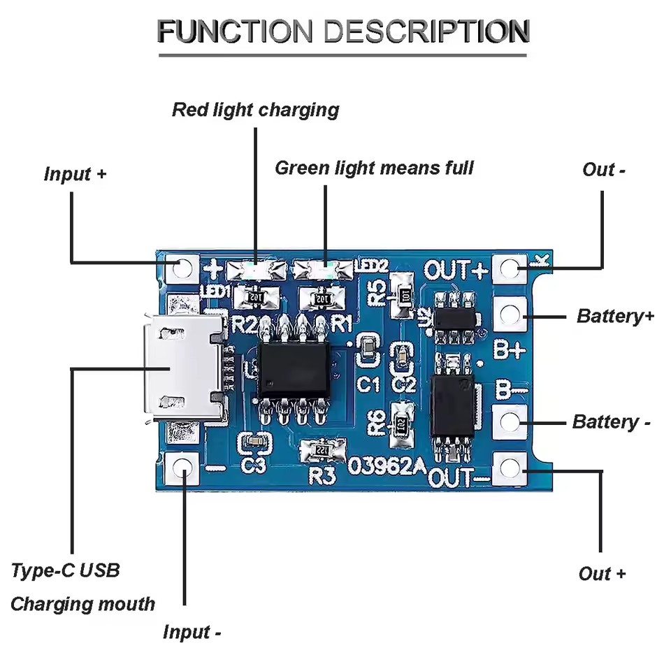 USB Type-C TP4056 Charging Mod - Micro Usb Cable review and price